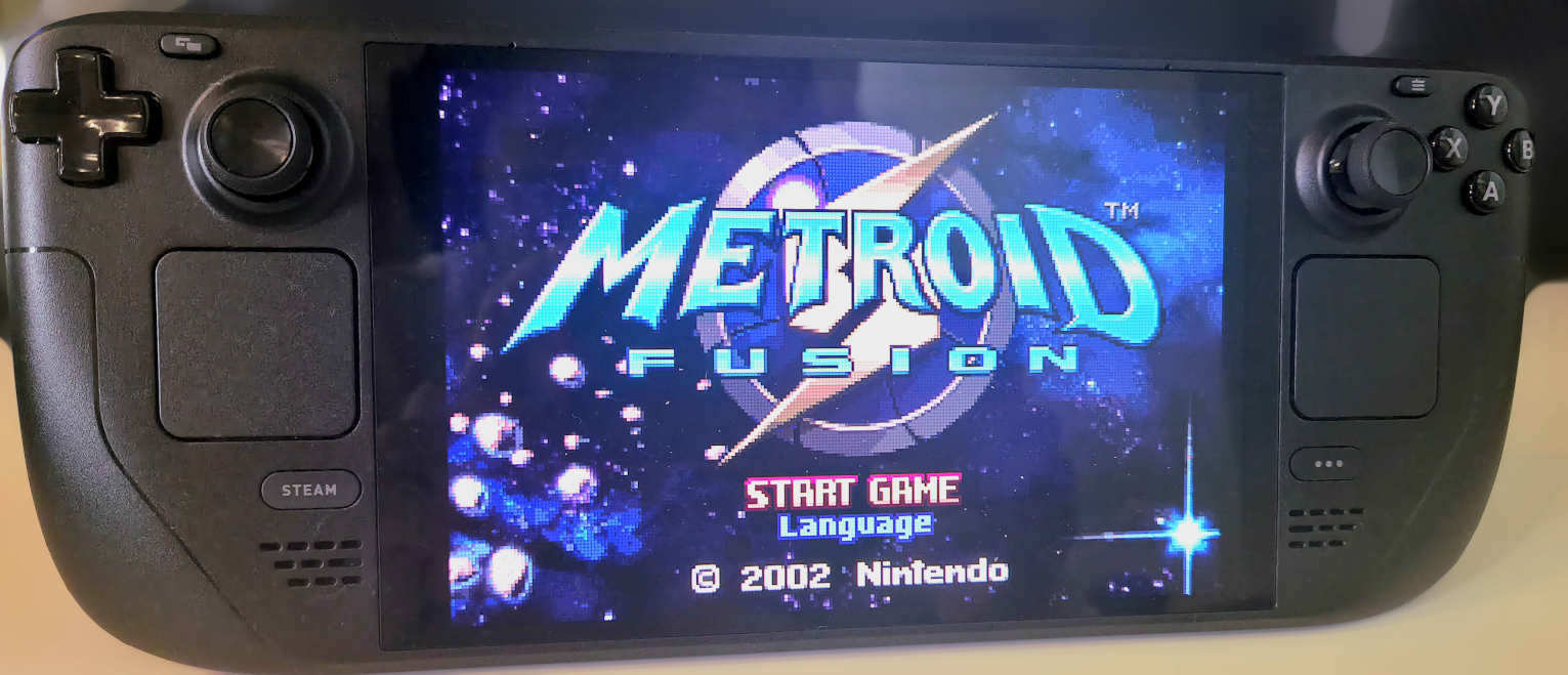Metroid Fusion on Steam Deck