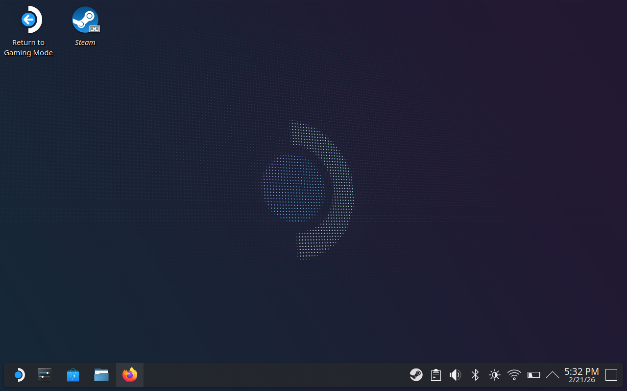 Steam Deck Desktop Mode.